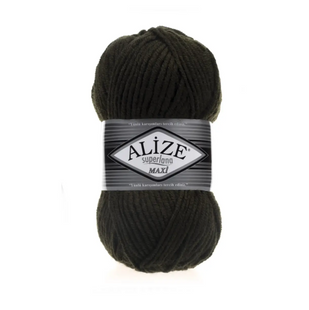 Пряжа Alize Superlana Maxi (Суперлана Макси) №241 темно-зеленый, нитки толстые для вязания 241 фото