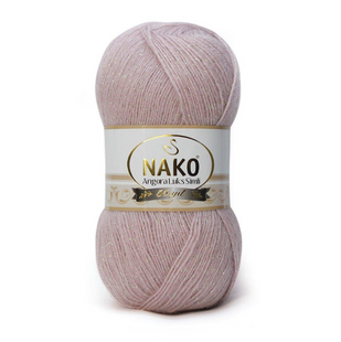 Пряжа Nako Angora Luks Simli №318SE світло-рожевий (вовна з мохером) 100 г, 550 м 318SE фото