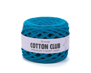 Пряжа YarnArt Cotton Club (Коттон Клаб) №7360 темно-лазурний, трикотажна, нитки для в&rsquo;язання 7360 фото