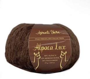 Пряжа Avanti Yarn Alpaca Lux №690 шоколадний, пряжа напіввовняна, для в'язання гачком и спицями 690 фото