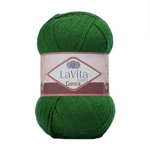 Пряжа LaVita Yarn Gonca (Гонка) №8125 зеленый, акрил, нитки для вязания 8125 фото