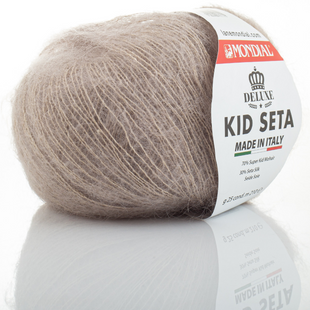Пряжа Mondial Kid Seta №512 холодний беж (кід мохер, шовк) 210 м, 25 г 512 фото