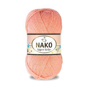 Пряжа Nako Super Bebe №2525 лососевий (акрил) 50 г, 180 м 2525 фото
