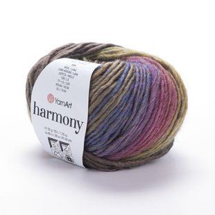 Пряжа YarnArt Harmony №А-5, напіввовняна, секційного фарбування нитки для в'язання спицями і гачком A-5 фото