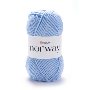 Пряжа YarnArt Norway №215 голубой, акриловая нитки для вязания спицами и крючком 215 фото