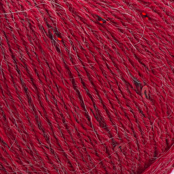 Пряжа YarnArt Alpaca Gold Paillettes №9307 червоний, альпака з паєткою, нитки для в'язання спицями та гачком 9307 фото