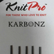 Шкарпеткові спиці KnitPro Karbonz карбовані 20 см, 1.25 мм 41121 фото 2