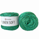 Пряжа YarnArt Linen Soft №7315 зелений, бавовна, віскоза з льоном, нитки для вʼязання спицями та гачком 7315 фото 1