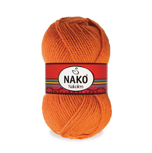 Пряжа Nako Nakolen №6963 помаранчевий (вовна) 100 г, 210 м 6963 фото