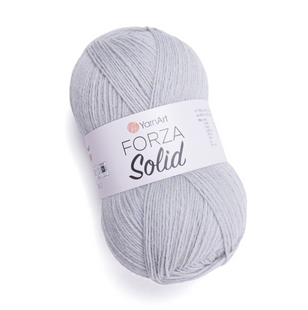 Пряжа YarnArt Forza Solid №4612 світло-сірий, пряжа для шкарпеток, для ручного в'язання спицями та гачком 4612 фото