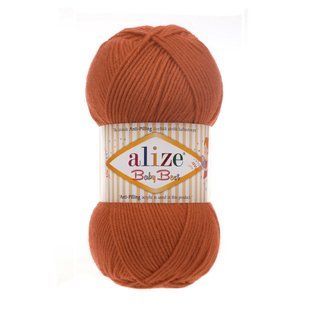 Пряжа Alize Baby Best (Бейби Бест) №408 кирпич, акрил с бамбуком, нитки для вязания 408 фото