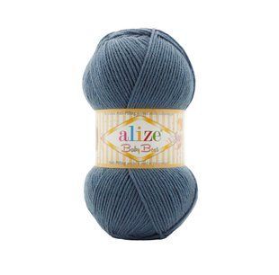 Пряжа Alize Baby Best (Бейби Бест) №418 светлый индиго, акрил с бамбуком, нитки для вязания 418 фото