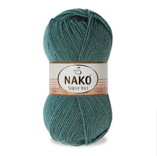 Пряжа Nako Super Inci №10469 зелений (вовна з акрилом) 100 г, 260 м 10469 фото