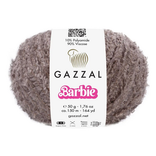 Пряжа Gazzal Barbie № 10727 норка колір, 150м/50гр, 90% віскоза, для ручного в'язання спицями та гачком 10727 фото