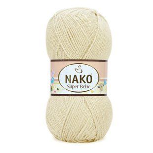 Пряжа Nako Super Bebe №256 молочний (акрил) 50 г, 180 м 256 фото