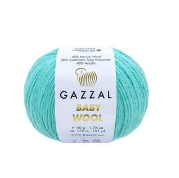 Пряжа Gazzal Baby Wool (мериносова вовна, кашемір, акрил) 50г, 175м