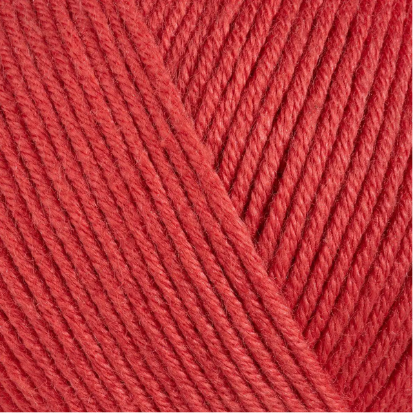 Пряжа Gazzal Baby Cotton №3418 кораловий колір, 165м/50гр, 60% бавовна, для ручного в'язання спицями та гачком 3418 фото