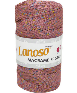 Пряжа LANOSO MACRAME PP DEGRADE STAR MULTI SIMLI № 2800 фрез мультіколор, поліпропілен з люрексом 2800 фото