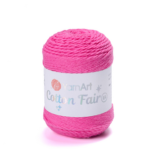 Пряжа YarnArt Cotton Fair 8/4 №5539 розовый Барби (хлопковая) 50 г, 160 м 5539 фото