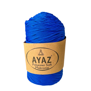 Пряжа Ayaz Polyester Soft Makrome (Аяз Софт Макроме) №1133 синій, для сумок макраме та в'язання гачком 1133 фото