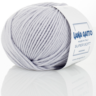 Пряжа Lana Gatto Super Soft №12504 світло-сірий (мериносова вовна) 125 м, 50 г 12504 фото