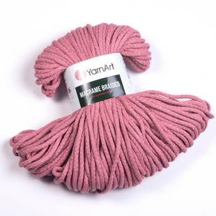 Пряжа Yarnart Macrame Braided №792 запорошена троянда, макраме для ручного в'язання спицями та гачком 792 фото