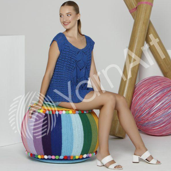 Пряжа YarnArt Jeans Bamboo №115 сиреневый, полухлопок, для ручной вязки спицами и крючком 115 фото