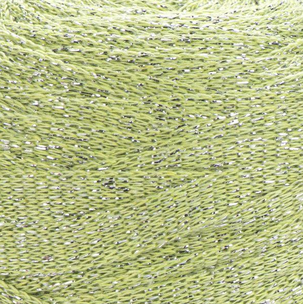 Пряжа YarnArt Ribbon Lurex №726 светло-зеленый , с люрексом для вязания спицами и крючком 726 фото