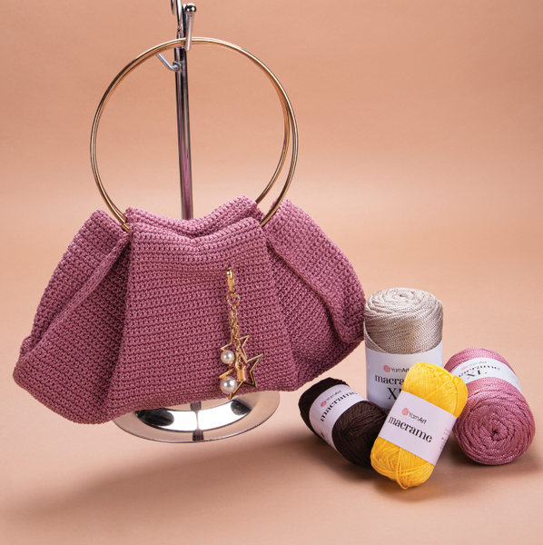 Пряжа YarnArt Macrame XL №168 зеленый, нитки для вязания макраме 168 фото