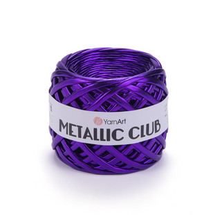 Пряжа Yarnart Metallic Club №88114 фіолетовий, трикотажна пряжа, для ручного в'язання спицями та гачком 8114 фото