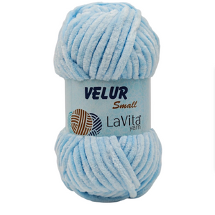 Пряжа Lavita Yarn Velur Small №5010 голубой (велюр) 50 г, 60 м 5010 фото