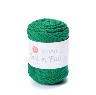 Пряжа YarnArt Cotton Fair 4/4 №5549 зелений (бавовняна) 50 г, 80 м 5549 фото