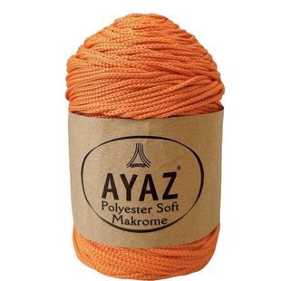 Пряжа Ayaz Polyester Soft Makrome (Аяз Софт Макроме) №1979 помаранчевий, для сумок макраме та в'язання гачком 1979 фото