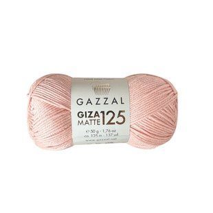 Пряжа Gazzal Giza Matte 125 №5553 персиковый цвет, 125м/50гр, 100% хлопок, для ручной вязки спицами и крючком 5553 фото