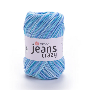 Пряжа Yarnart Jeans Crazy №8212 напівбавовна, секційного фарбування нитки для в'язання 8212 фото