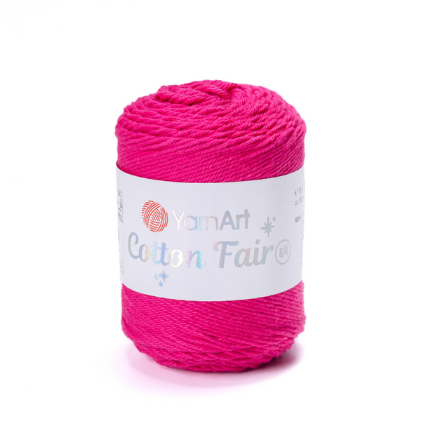 Пряжа YarnArt Cotton Fair 8/4 №5540 ярко-розовый (хлопковая) 50 г, 160 м 5540 фото Пряжа YarnArt Cotton Fair 8/4 №5540 ярко-розовый (хлопковая) 50 г, 160 м 5540 фото