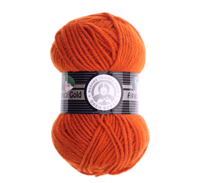 Пряжа Madame Tricote Paris Alpaca Gold (Альпака Голд) №107 рыжий, шерсть, нитки для вязания 107 фото Пряжа Madame Tricote Paris Alpaca Gold (Альпака Голд) №107 рыжий, шерсть, нитки для вязания 107 фото