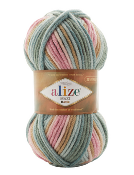 Пряжа Alize Superlana Maxi Batik (вовна, акрил) 100 м, 100 г