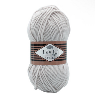 Пряжа LaVita Chells №9797 бежево-сірий (акрил) 100 г, 170 м 9797 фото
