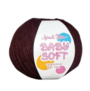 Пряжа Avanti Yarn Baby Soft №R006 вишня в шоколаде (акрил) 50 г, 700 м R006 фото
