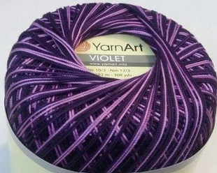Пряжа YarnArt Violet Melange (Віолет Меланж) №68 мерсеризована бавовна, для ручного в'язання спицями та гачком 68 фото