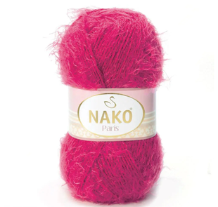 Пряжа Nako Paris №314 фуксия (фантазийная пряжа) 100 г, 245 м 314 фото