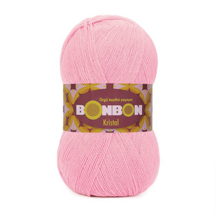 Пряжа Nako Bonbon Kristal №98221 світло-рожевий (акрил) 100 г, 475 м 98221 фото