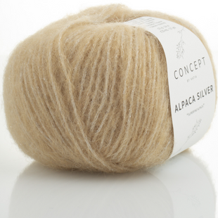 Пряжа Katia Alpaca Silver №281 песочный + люрекс (альпака, люрекс) 120 м, 25 г 281 фото