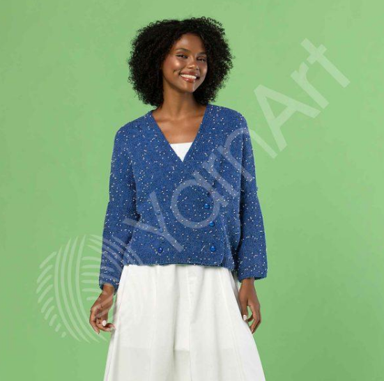 Пряжа YarnArt Alpaca Gold Beaded №3612 серый (альпака с декоративными бусинами) 50 г, 140 м 3612 фото