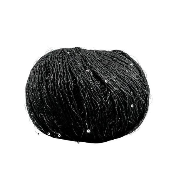 Пряжа Avanti Yarn Angora Premium (Ангора Преміум) №EF21/2008 чорний люрекс чорний паєтка срібло, ангора з люрексом і паєтками EF21/2008 фото
