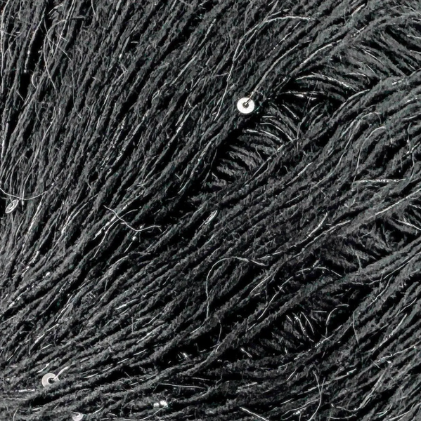Пряжа Avanti Yarn Angora Premium (Ангора Преміум) №EF21/2008 чорний люрекс чорний паєтка срібло, ангора з люрексом і паєтками EF21/2008 фото