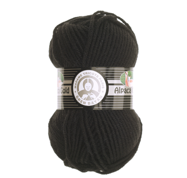 Пряжа Madame Tricote Paris Alpaca Gold (Альпака Голд) №999 черный, шерсть, нитки для вязания 999 фото Пряжа Madame Tricote Paris Alpaca Gold (Альпака Голд) №999 черный, шерсть, нитки для вязания 999 фото