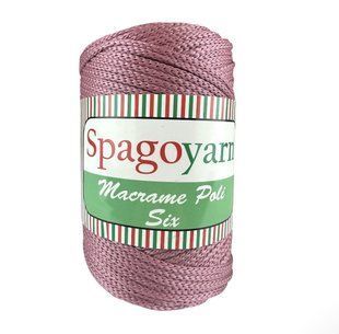 Пряжа Spagoyarn Macrame Poli Six №90 рожевий, шнур для плетіння, нитки макраме 90 фото