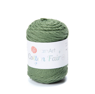 Пряжа YarnArt Cotton Fair 4/4 №5553 хакі (бавовняна) 50 г, 80 м 5553 фото